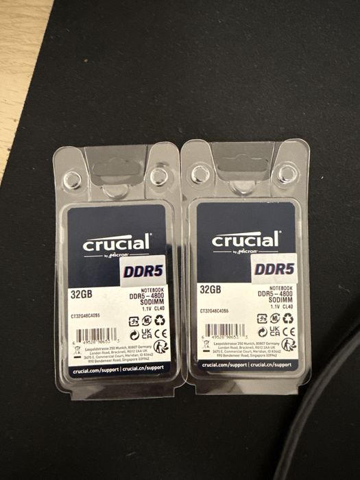 Pamięć RAM Crucial DDR5 4800MHZ CL40 SODIMM 2x32GB