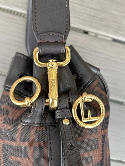Fendi Mesh Vitello Mon Tresor Mini Bucket Bag
