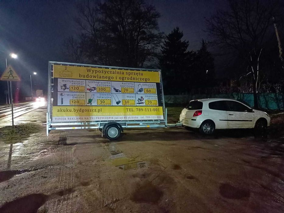 Przyczepa reklamowa ocynkowana 4x2 stan idealny + nagłośnienie
