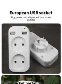 Gniazdko_rozgałęźnik sieciowy_ładowarka USB