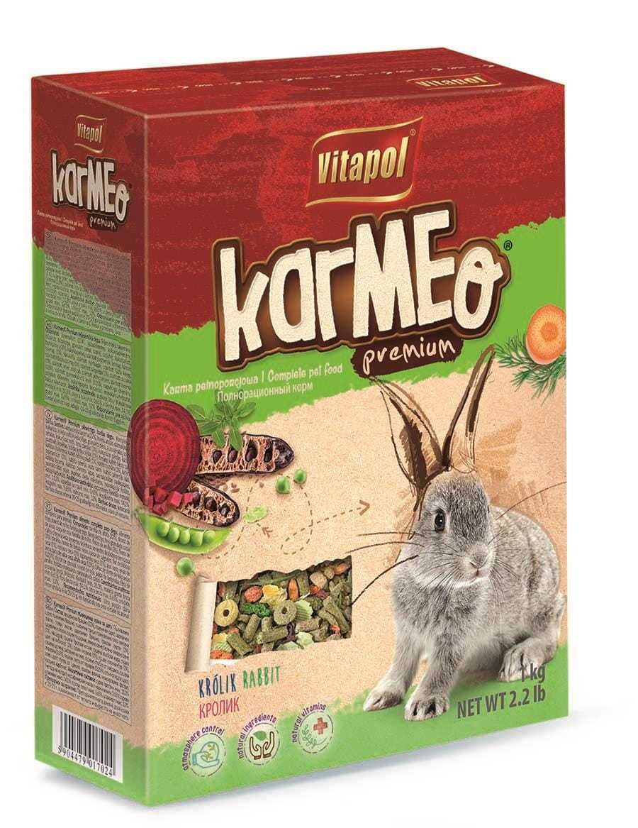 VITAPOL Karmeo premium 1kg karma królik, smakers 6szt, wapienko 4sz