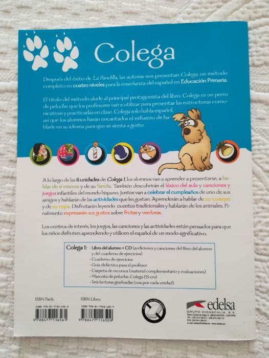 Livro de Espanhol 1.º ano - "Colega 1" e CD audio