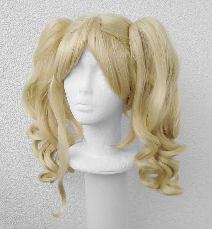Lizzy Kuroshitsuji peruka blond żółta z kitkami lokowana cosplay wig