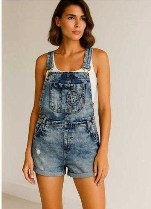 Джинсовий комбінезон вагітним  шортами 48 50 розмір