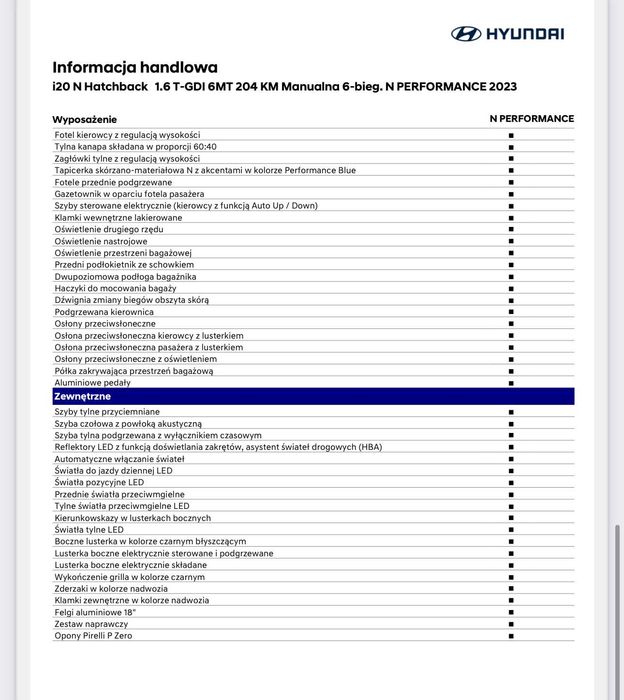 Cesja leasingu Hyundai i20N Performance swieżo po przeglądzie