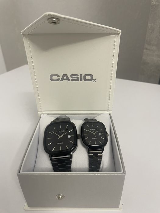 Акція. Парні годинники Касіо, чоловічий і жіночий Casio чорний