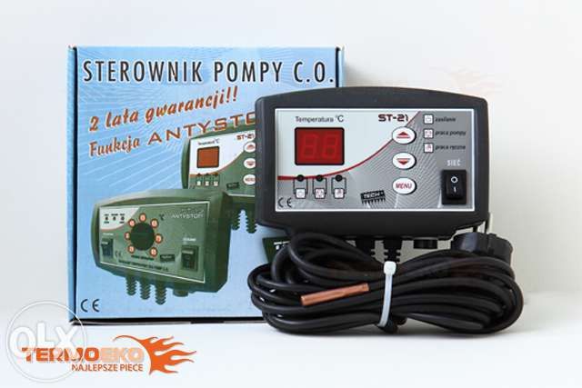 Sterownik pompy obiegowej do kotła - ST 21 TECH wyświetlacz antystop