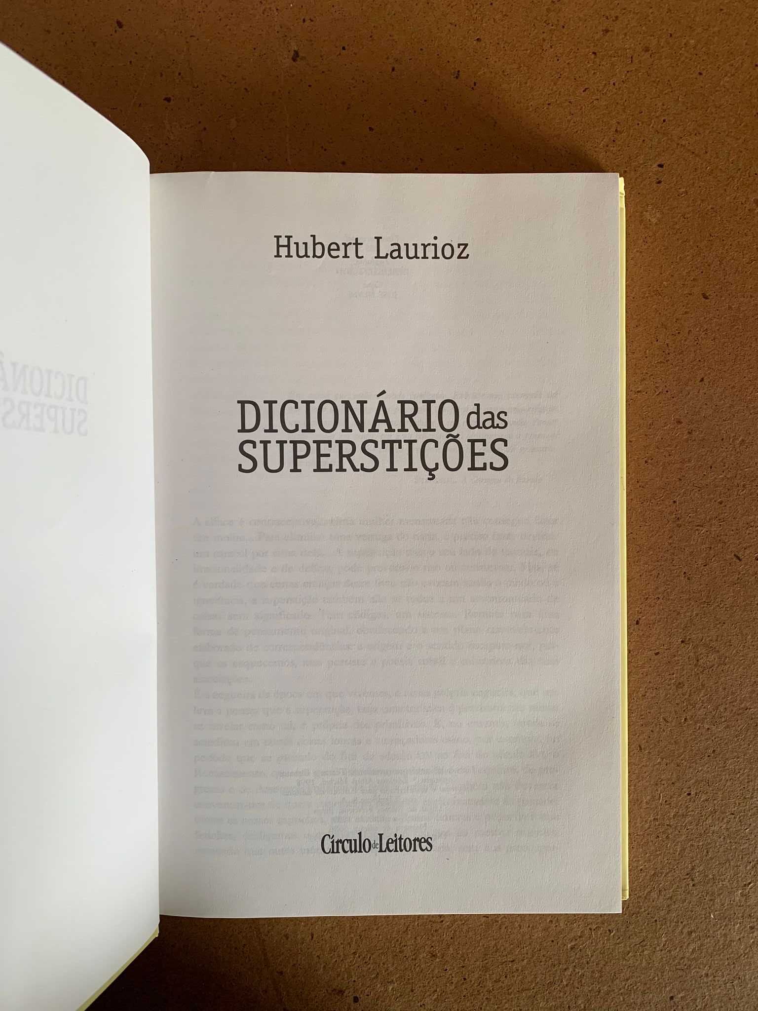 Dicionário das Superstições - Hubert Laurioz