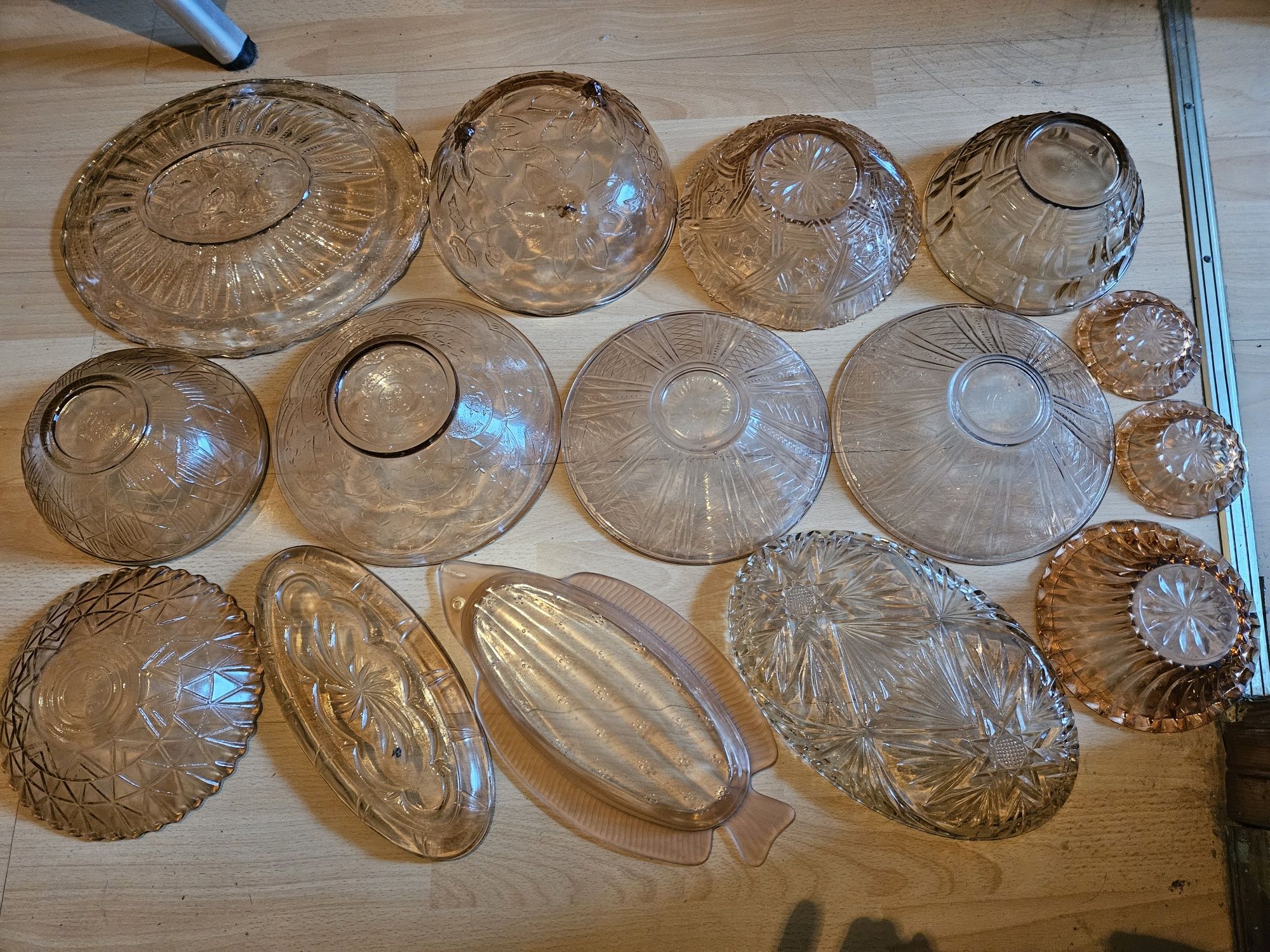 Рюмки графини посуд цветное карамельное стекло, СССР.