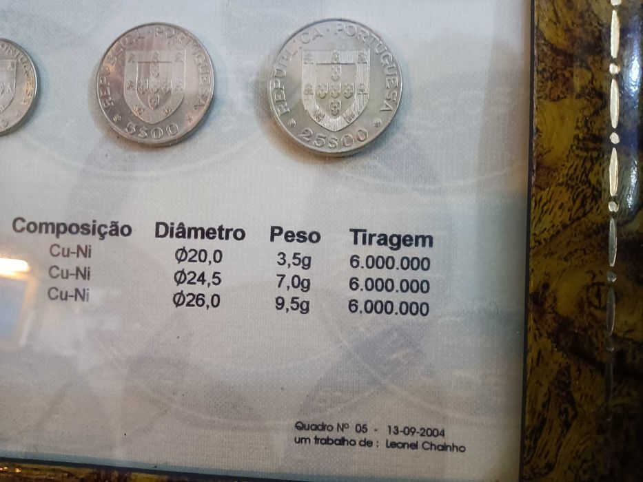 moedas emolduradas 2 series completas