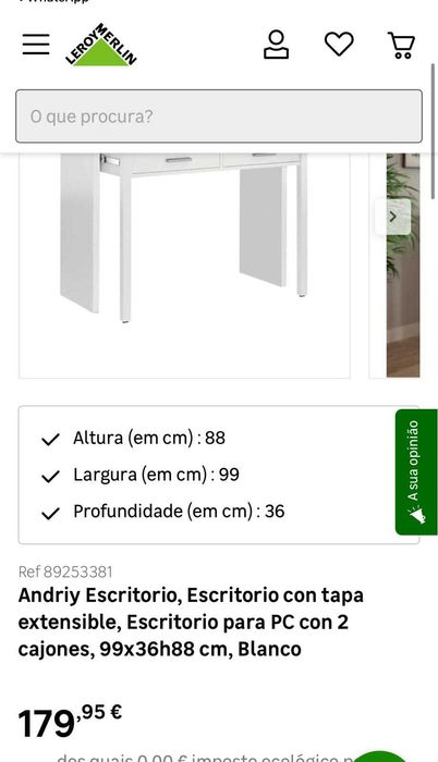 Mesa de escritorio ou movel de apoio extensivel