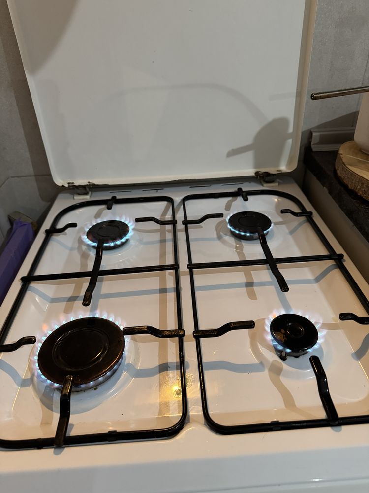 Fogão branco a gás de botija