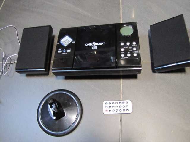 OneConcept V-12 Wieża stereo CD USB z pilotem czarna