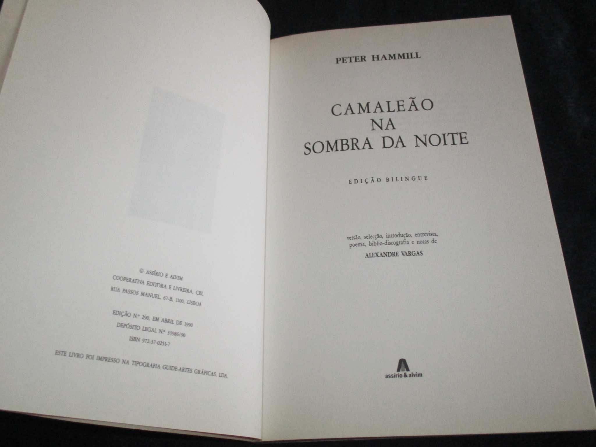 Livro Camaleão na Sombra da Noite Peter Hammill