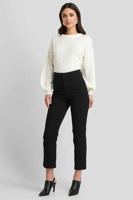 713 NA-KD Czarne Czółenka Z Odsłoniętymi Piętami Buty Na Obcasie 37