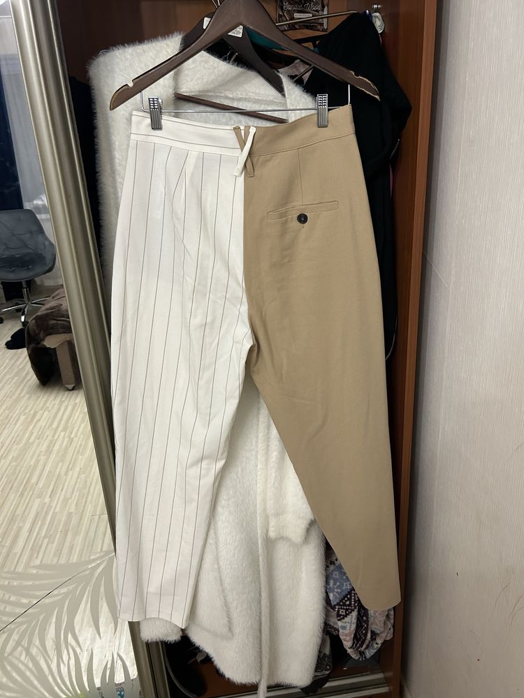 Брюки штаны белые бежевые размер 40 bershka 2tailored