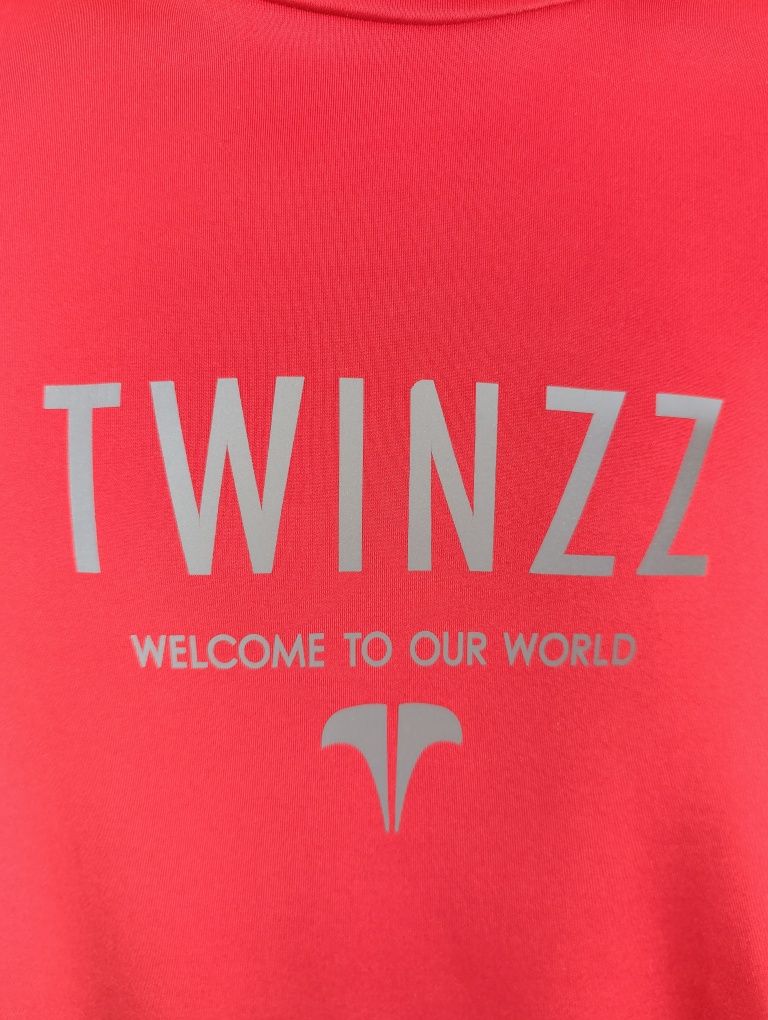 Bluza Twinzz XL Czerwono Czarna z Kapturem