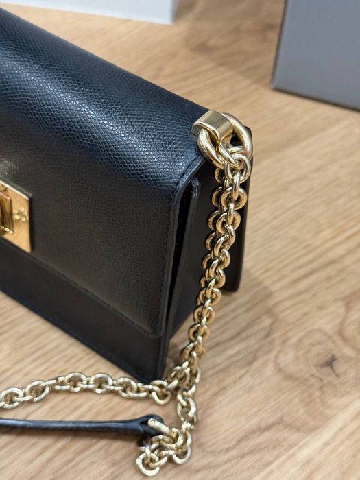 Оригинальная кожанная черная  сумка FURLA 1927