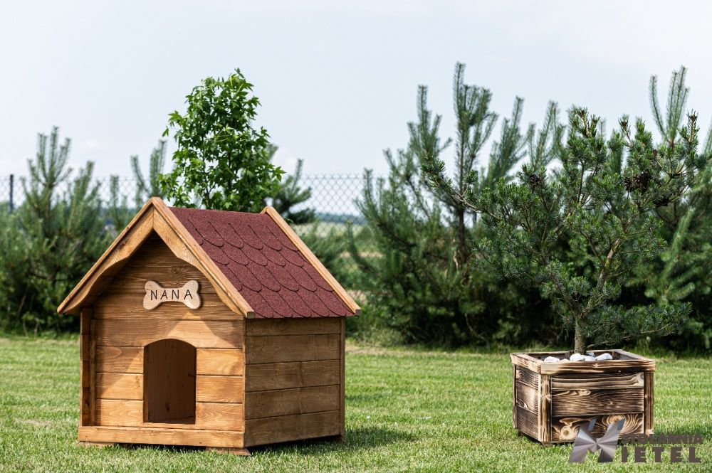 Duża buda dla psa Producent Grawer na kości GRATIS Wysyłka