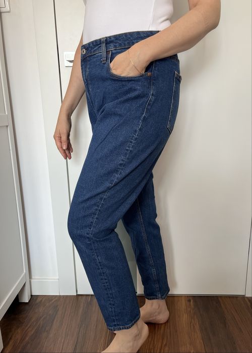 Abercrombie & Fitch spodnie jeans wysoki stan