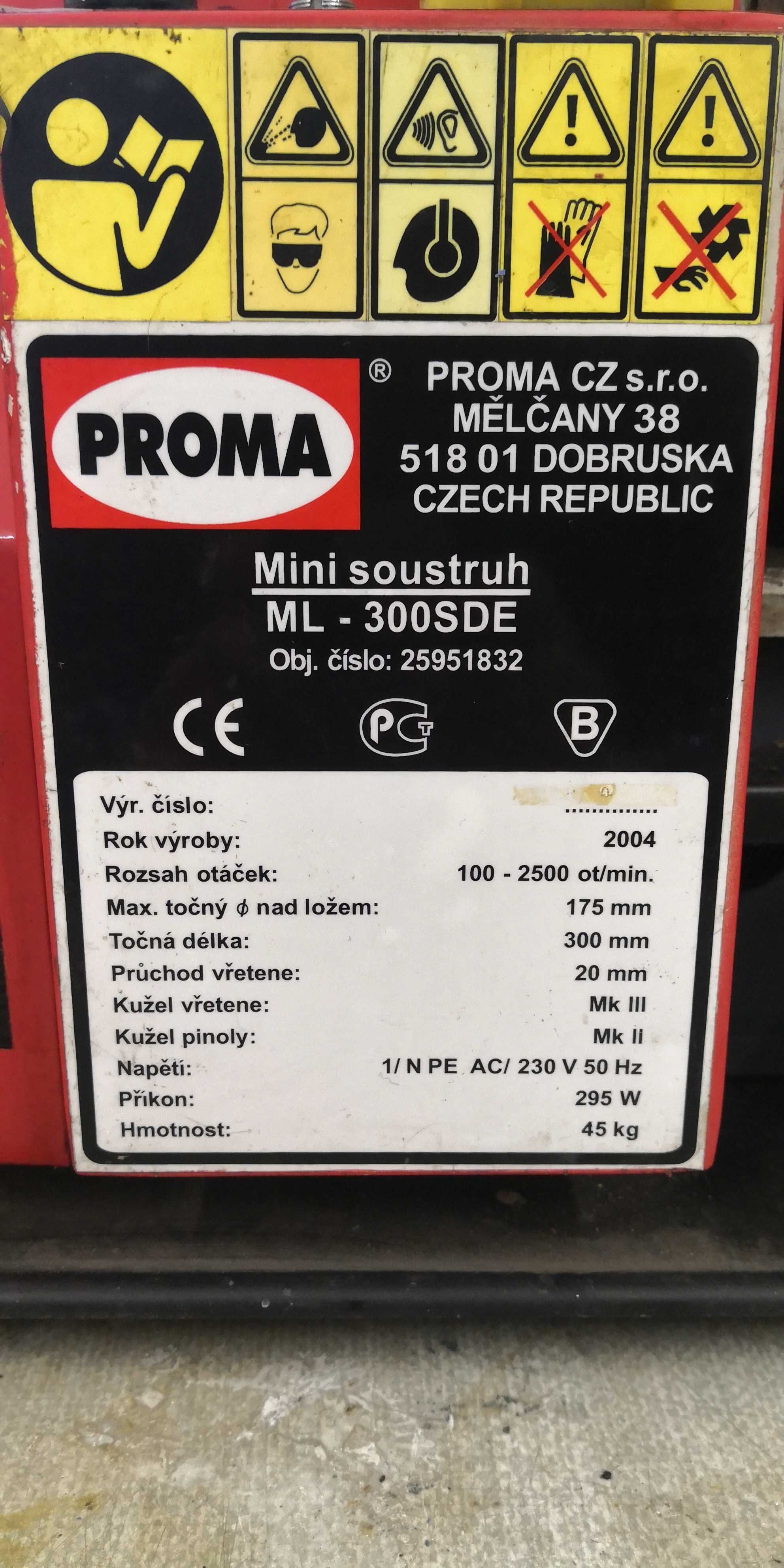 Tokarka warsztatowa PROMA, stan IDEANY