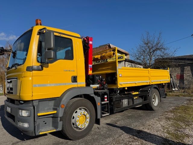 MAN TGM 18.290 4x2 LL – Wywrotka z nowym żurawiem HMF • Cesja leasingu