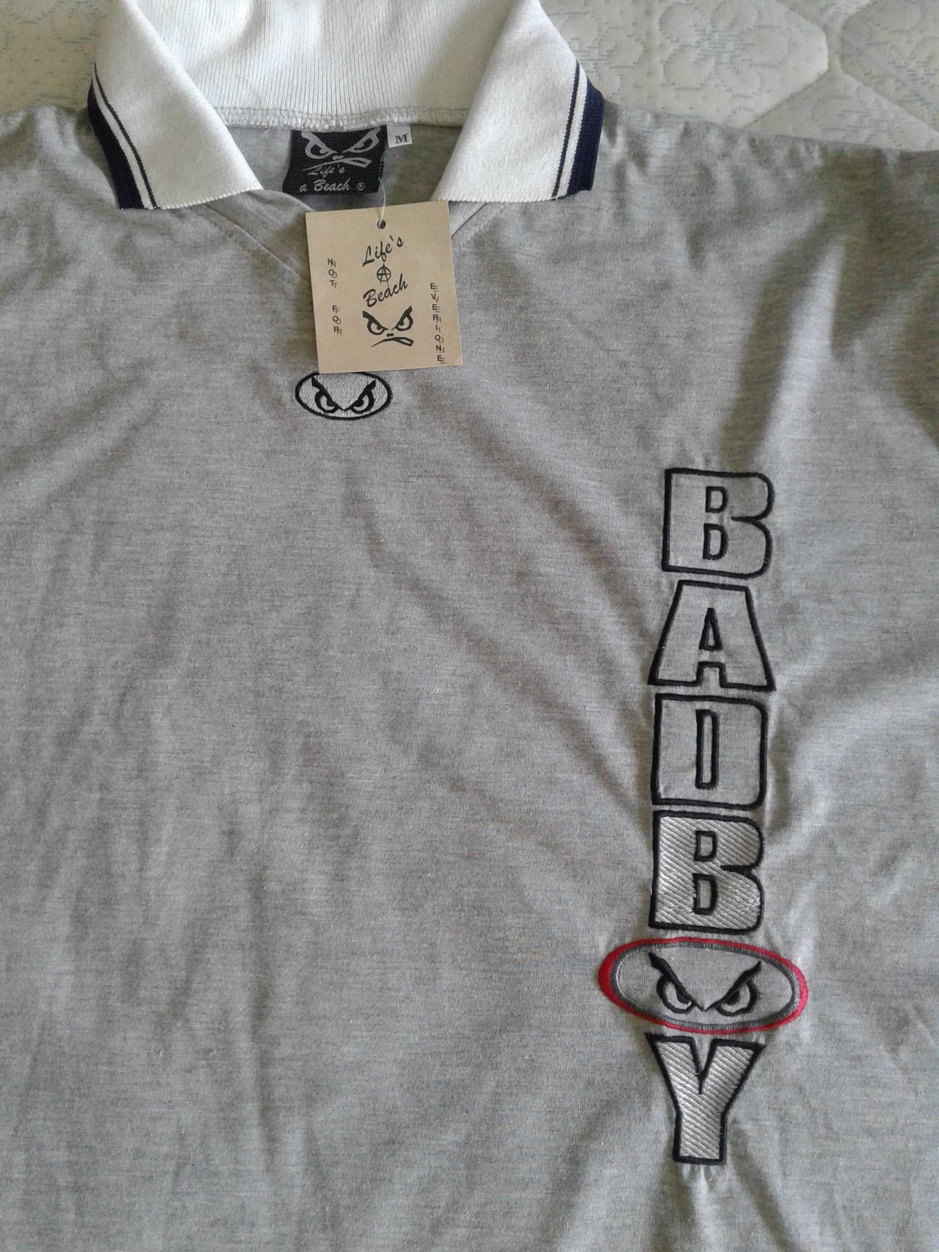 T-shirt/polo Bad Boy cinzento, original, nova