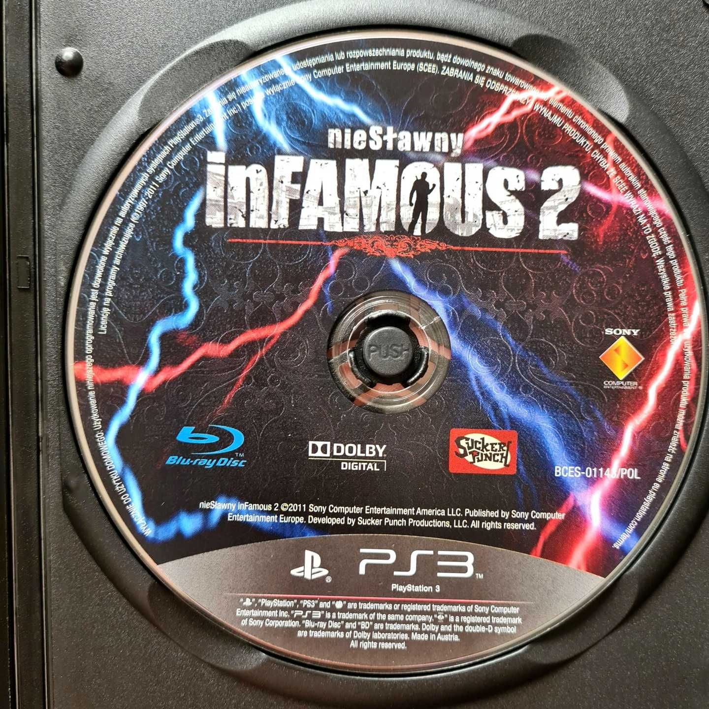 InFamous 2 PL POLSKI JĘZYK Niesławny 2 Ps3 Dubbing Brak okładki