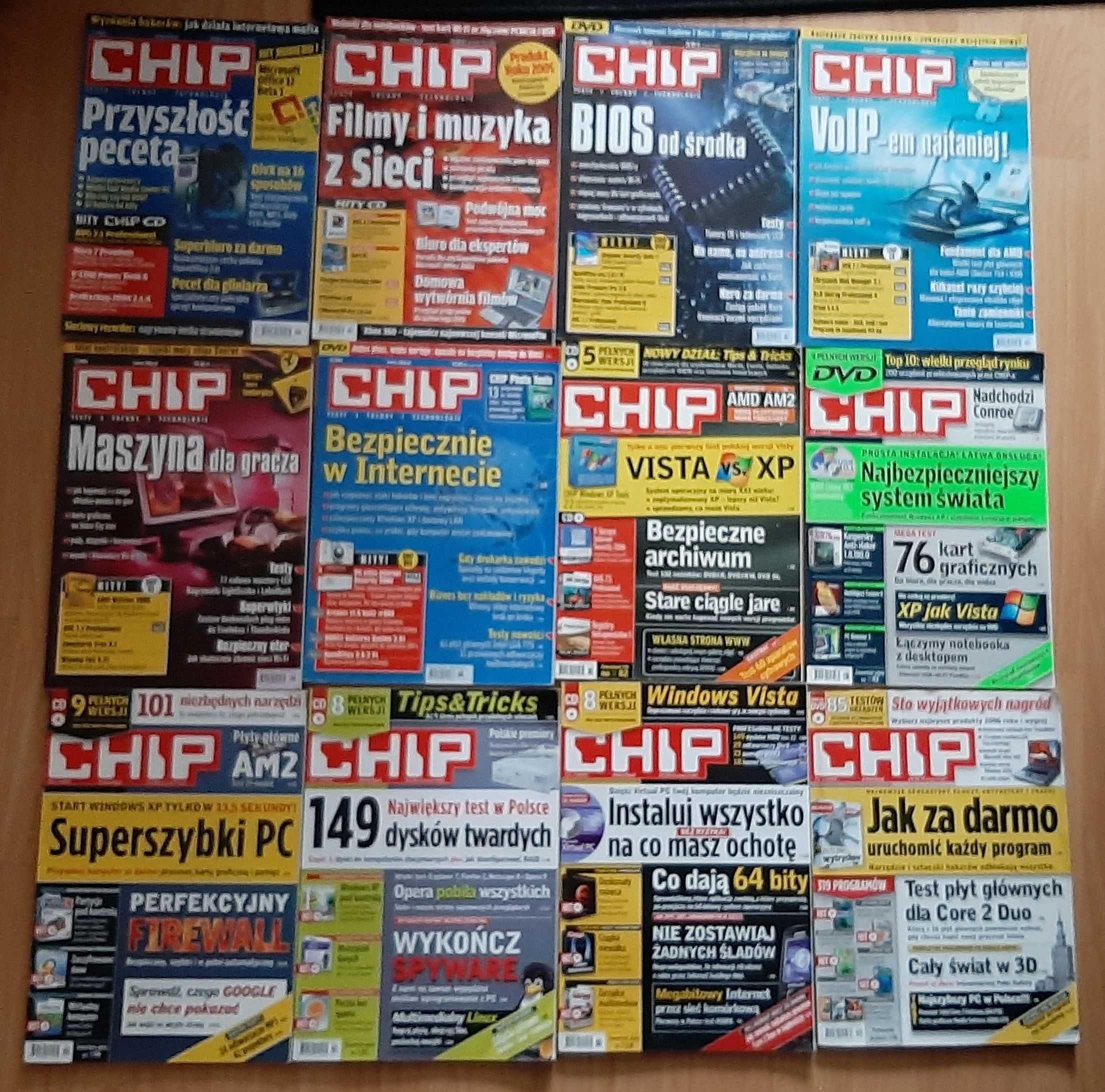Magazyn czasopismo CHIP 2006 12 numerów + płyty