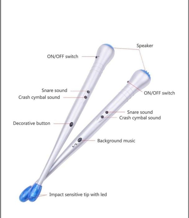 Іграшковий музикальний набір, електронні барабанні палички DRUMSTICKS