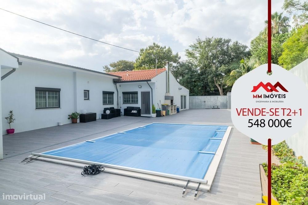 Moradia Térrea T2+1 | Folgosa - Maia | Piscina | Jardim | Terreno 721m