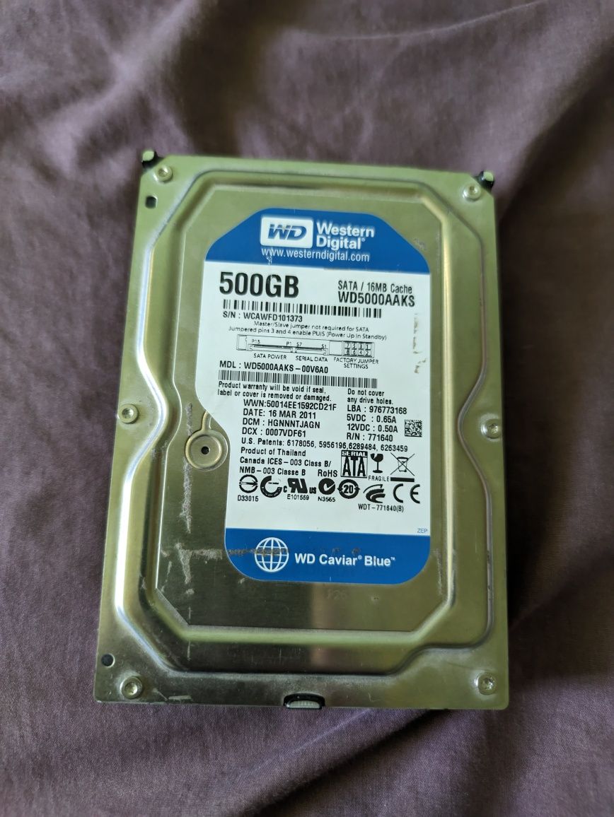 Жесткий диск Western Digital 500Gb WD5000AAKS