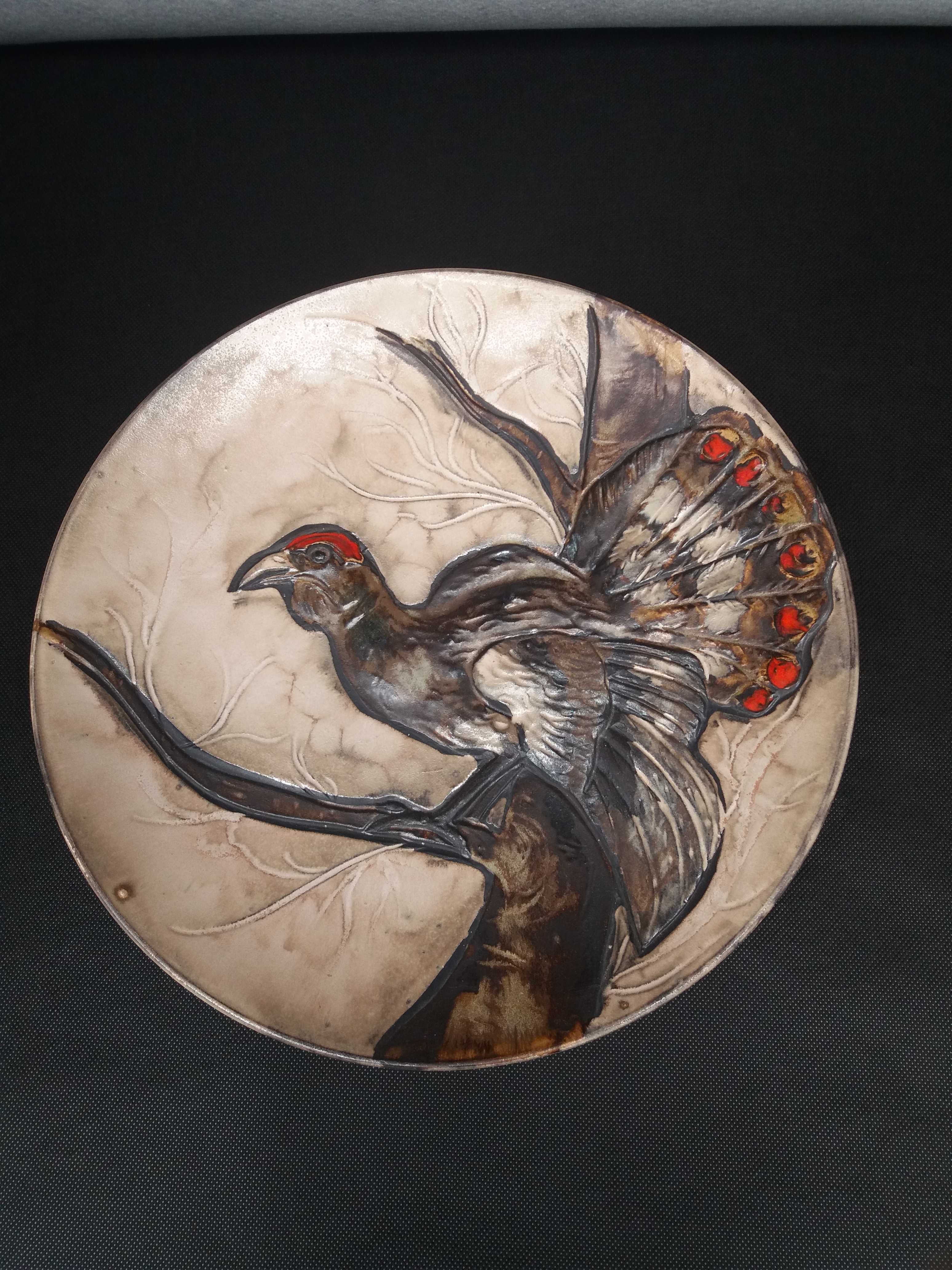 Duży ceramiczny talerz ścienny Ruscha