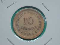 1292 - República: 10 centavos 1938 bronze, por 16,00