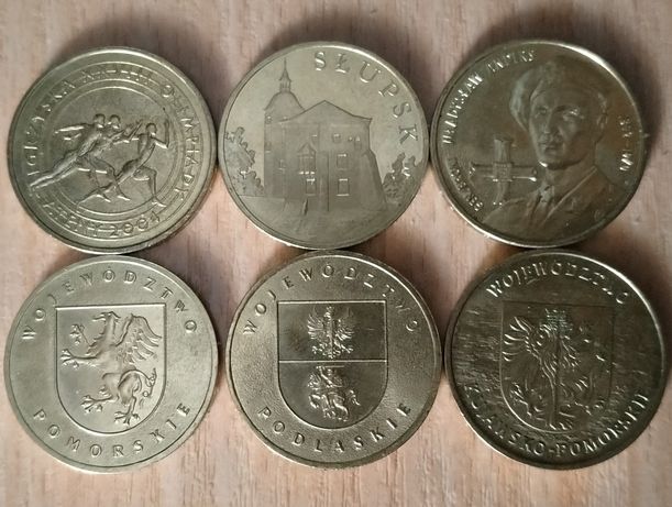 Monety z lat dwutysięcznych.