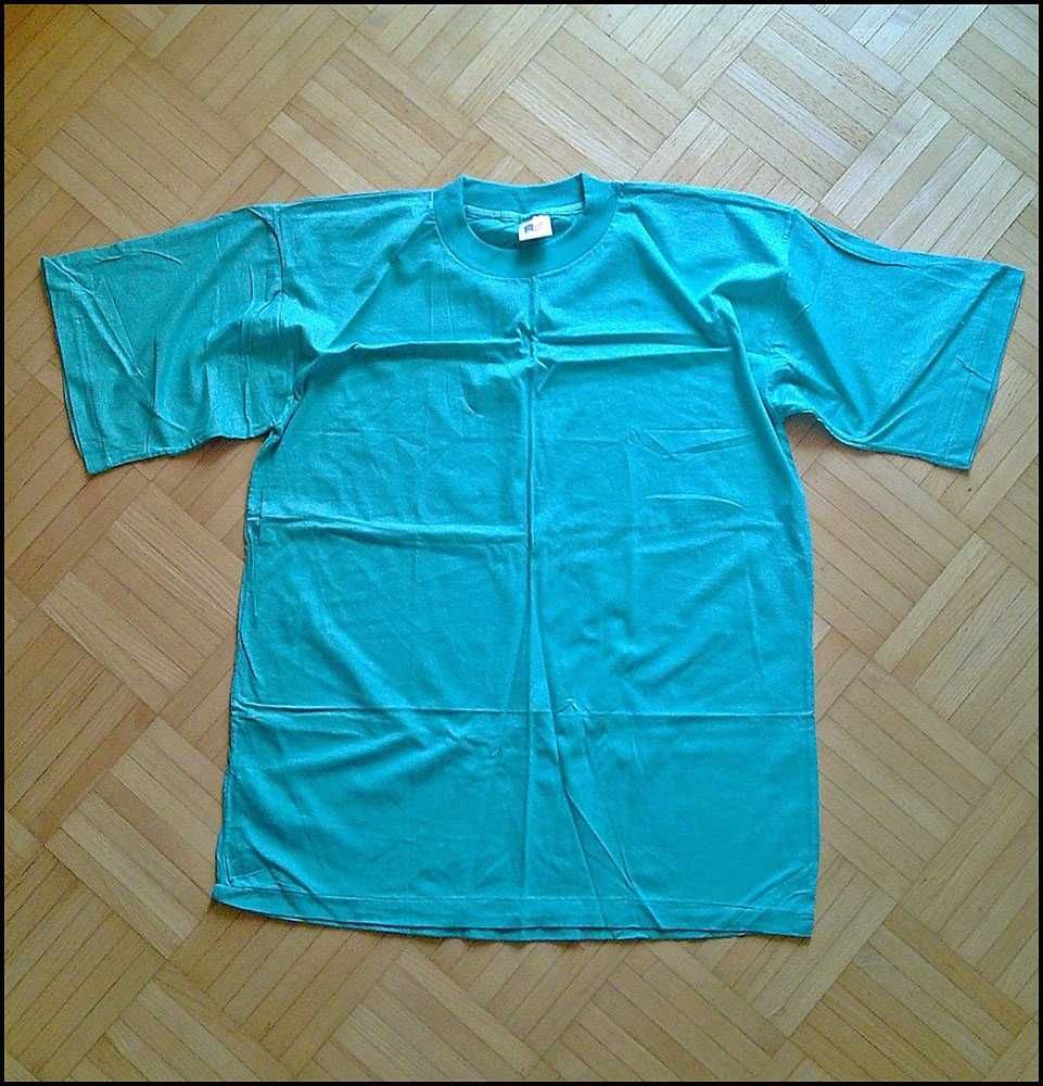 T-shirt męski AMERICAN STYLE XL Wzrost 182cm turkusowy Okazja -30%