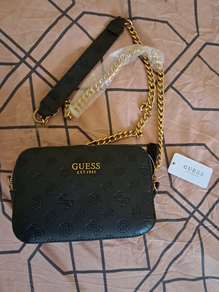 Новая кожаная сумка клатч guess сумки оригинал