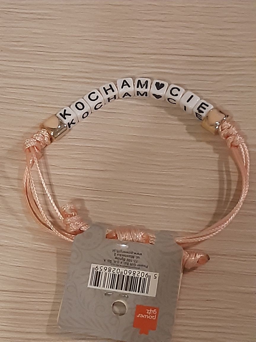 Bransoletka z napisem Kocham cię