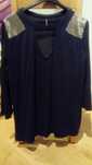 Stradivarius czarna bluzka z chokerem rozm. M