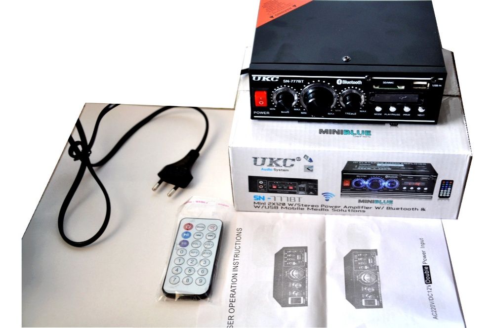 Nowy Wzmacniacz USB SD FM MP3 Bluetooth Amplifier Tuner Radio 2x 120W