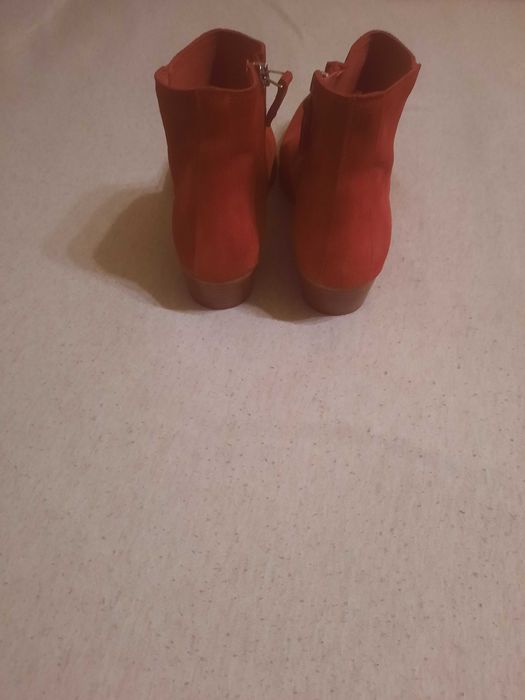 Botki skórzane zamszowe