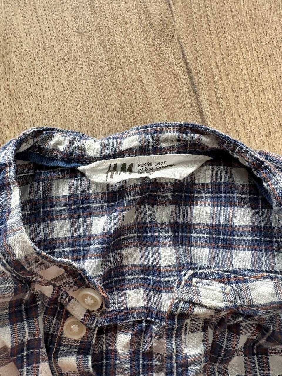 Koszula z krótkim rękawem w kratkę H&M, r. 98 (2-3 lata)
