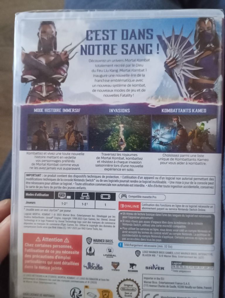 Mortal Kombat 1 gra Nintendo Swich