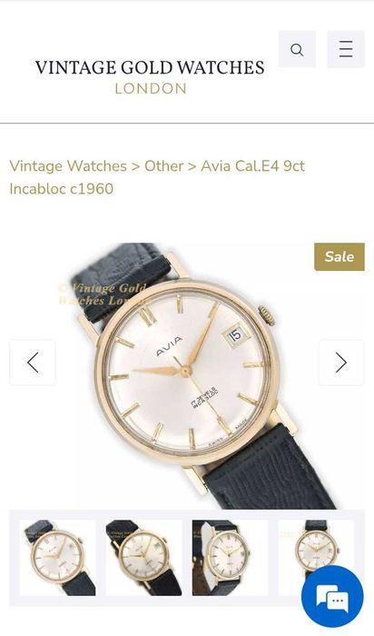 Ouro 9k relógio Avia Suiss corda manual