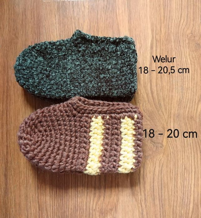 Kapciuszki wełniane dziecięce buciki papucie skarpetki różne wzory