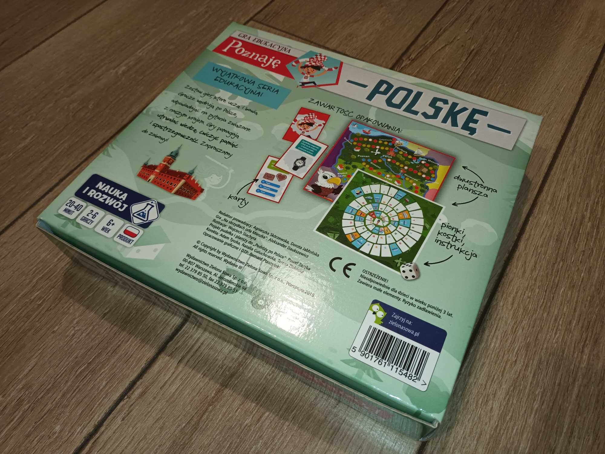 Gra edukacyjna Poznaję Polskę wydawnictwa Zielona Sowa