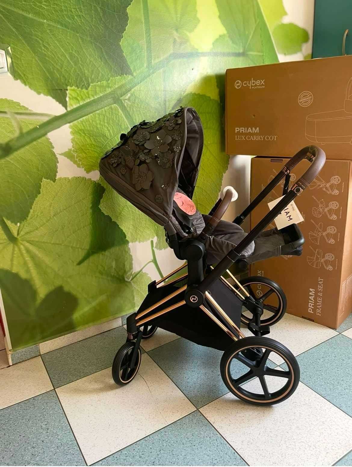 Wózek Spacerówka Cybex PRIAM 4 Simple Flowers Grey
