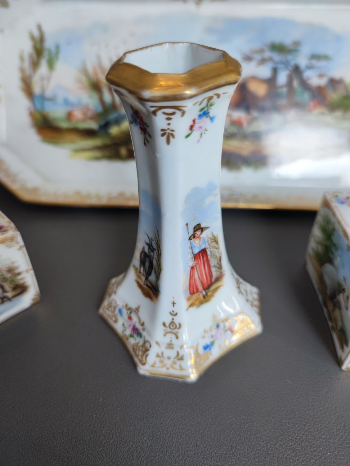 Zestaw piśmienniczy Miśnia XIX wiek