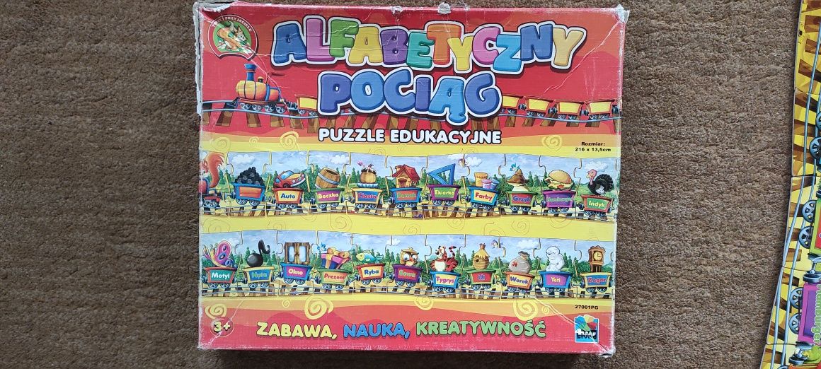 Gra małpki, puzzle pociąg i auta 2