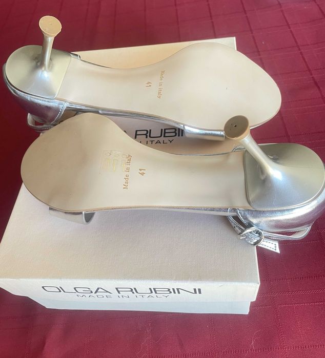 Sandália prateada 41 novas - Olga Rubina